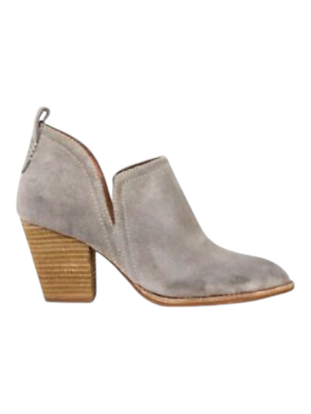JEFFREY CAMPBELL Women's Rosalee Grey Suede Heeled Booties Size 8.5